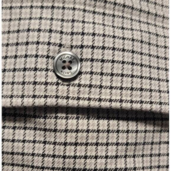 Michael Kors Designer Checkered Button-Up Shirt - Picture 2 of 5